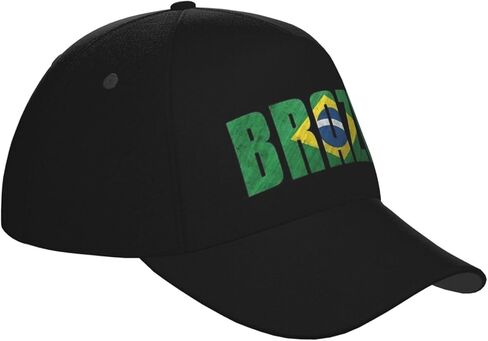 Brazil Flag Snapback Cap Brazil Baseball Hats Brazil Sun Hat Adjustable Flag Cap Brazil Hats for Women Men in Kuwait