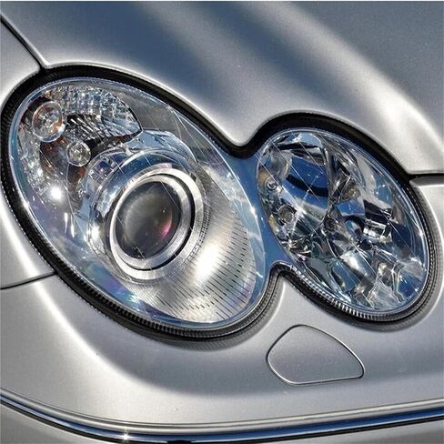 زوج غطاء المصباح غطاء سيارة عدسة المصباح الأمامي غطاء متوافق ل-Benz W209 CLK 2-Door 2003-2009 كشافات الظل شل غطاء زجاجي (1 قطعة يسار) in Saudi Arabia