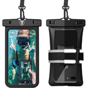 Tekcoo Waterproof Phone Case [Floating] IPX8 Pouch Dry Bag & Reflective Armband for Samsung Galaxy S24 Ultra S23 S22 Note 20 10 Plus S22 S21 FE A15 A03S A14 5G iPhone 15 14 13 11 Pro Max Xs XR 8 7 SE