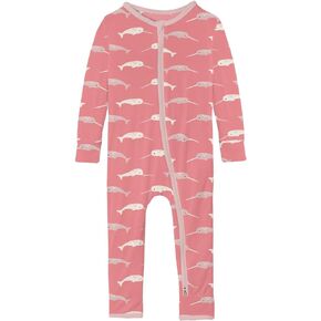 KicKee Pants Print Coverall with Zipper, Super Soft Baby Clothes, Baby and Kid One Piece Sleepwear