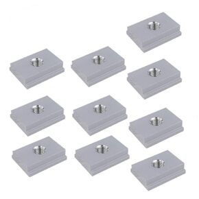BestTeam 10PCS T-Slider for T-Slot, M6/M8 T-Track Slider Sliding Nut Aluminum Alloy T Slot Nut for Woodworking Tool Jigs Screw Slot Fastener (M6)