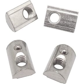 15pcs 4545 Series M6 T Slot Nuts Roll-in Spring Ball Elastic Nuts, Carbon Steel Nickel-Plated for 4545 Series Aluminum Extrusion Profile in Saudi Arabia