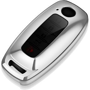 Tukellen for Nissan Key Fob Cover Soft TPU Full Protection Key Shell Key Case Compatible with 2023 X-Trial Kicks Rouge Pathfinder Key Shell 3-4-5Button (Black)