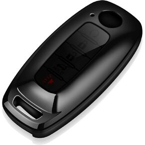 Tukellen لغطاء مفتاح Nissan Key Fob الناعم من مادة TPU للحماية الكاملة غطاء مفتاح متوافق مع 2023 X-Trial Kicks Rouge Pathfinder Key Shell 3-4-5Button (فضي)
