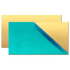 Brass Sheet,4" x 4"-20 Gauge(0.8mm) Thickness,99.9% Pure Brass Plates for DIY, Jewelry, Electrical, Repair, Industrial(2 Pac）