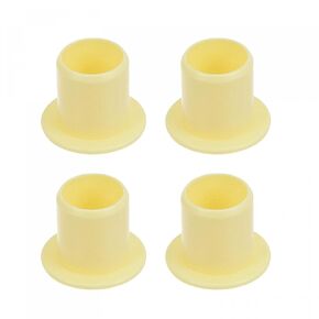 uxcell Flanged Sleeve Bearings 15mm Bore 17mm OD 20mm Length POM Wrapped Oilless Bushings Yellow 4pcs