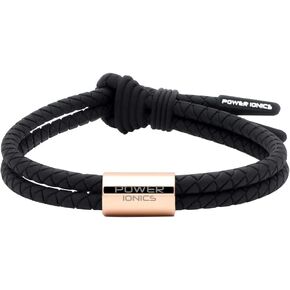Power Ionics Balance Bracelets for Men Protection Bracelet Black Silicone Bracelets Gun Gray Ring, 10.23 inch, Suitable for 5-9 inch Wrist Size