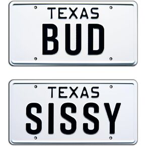 Urban Cowboy | Bud + Sissy | Metal Stamped License Plates