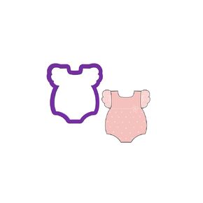 Ruffle Onesie Cookie Cutter - Baby Cookie Cutters - Cookie Cutters - Onesie with Ruffles Cookie Cutters - Fondant Cutters - Craft Cutters