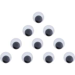 Sowaka 10 Pcs 1.5 Inch Wiggle Eyes Self Adhesive Round Googly Eyes for Craft Art Scrapbooking DIY Accessories Home Décor Party Supplies Decoration