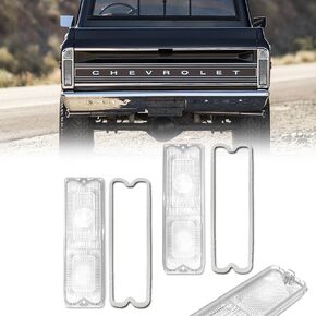 KENRTIR for 1967 1968 1969 1970 1971 1972 Chevy GMC Pickup Truck Rear Tail Brake Light Tailight Smoked Lens Red LED Lamp with Gaskets