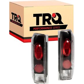 TRQ Performance Tail Light Clear Lens Black Housing for Bronco F-Series Truck