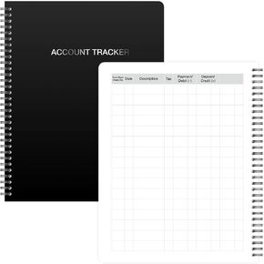 دفتر تعقب الحساب، دفاتر دفتر حسابات النفقات المكونة من قطعتين، مجلة الدخل والمصروفات للشركات الصغيرة، مسك الدفاتر، 100 صفحة، 8.5 × 11 بوصة in Kuwait