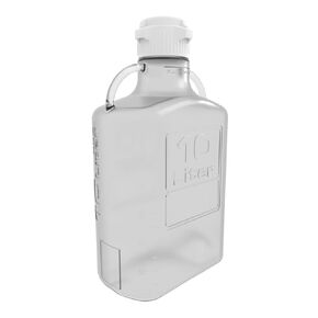 Foxx Life Sciences 1198J01EA EZclear BPA-Free PETG Space Saving Carboy with 83mm VersaCap, 10L Capacity