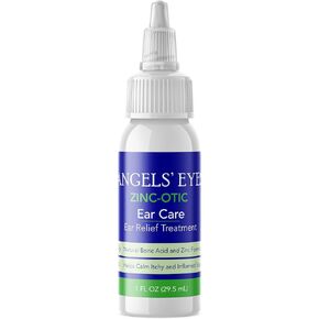Angels’ Eyes Zinc-Otic Ear Relief Treatment for Dogs and Cats | Soothe Ear Infections | Calm Itchy Inflamed Ears | Natural BA and Zinc Formula | 1 oz