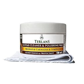 Guitar Body Protectant Cleaner and Polishing Wax, 100 ml Microfiber Cloth included