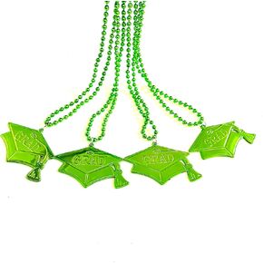 GZYSSL Graduation Party Pendant Beads Necklaces Graduation Cap Shape Black Beads Party Favor Gifts Supplies
