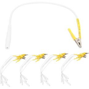 20Pcs TENS Wire Cable Clip - BesCable Electrode Leadd Wires with Alligator Clips for TENS Unit Physiotherapy Machine (Yellow)
