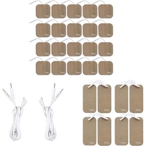 TENS 7000 Compatible Deluxe Refresh and Upgrade Pack, Renew Your TENS 7000 with Premium Electrodes and Lead Wires, Discount TENS Brand (Deluxe Pack)
