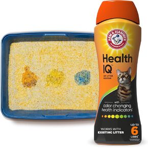 ARM & HAMMER Health IQ Cat Litter Additive, with Color Changing Health Indicators, Works with Most Litter, 10 oz
