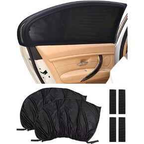 ESEWALAS 2 Pack Car Window Shades,Car Sun Shade for Rear Window,Car Window Shade for Baby Stretchable Car Window Screens,Car Back Window Sun Shade,Adjustable Mesh Window Cover