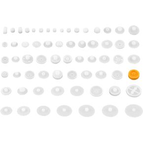 Gears Kits, Plastic Gears Set Pulley Belt Worm Kits Crown Gear Set Robot Motor Toy DIY Parts Worm Gears((64 Kinds))