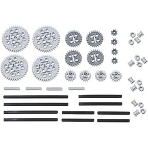 LEGO 46pc Technic gear & axle SET (Works with Mindstorms NXT, EV3, Bionicles and more LEGO creations!)