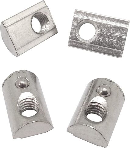 15pcs 4545 Series M6 T Slot Nuts Roll-in Spring Ball Elastic Nuts, Carbon Steel Nickel-Plated for 4545 Series Aluminum Extrusion Profile in Saudi Arabia