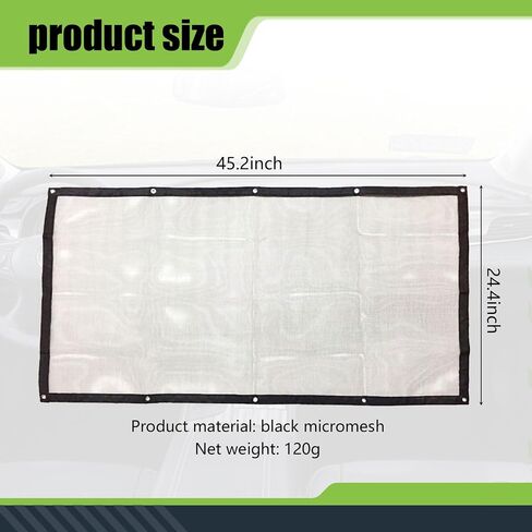 GKmow 1 PC Automotive Seat Rear Separator Net, 45.27" x 24.4" Nylon Micro Mesh Material Restricted Pet Movement Safety Net, Multifunctional Car Fixing Accessory, Suitable for Most Cars (Black) in Saudi Arabia
