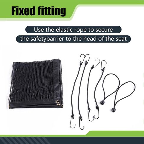 GKmow 1 PC Automotive Seat Rear Separator Net, 45.27" x 24.4" Nylon Micro Mesh Material Restricted Pet Movement Safety Net, Multifunctional Car Fixing Accessory, Suitable for Most Cars (Black) in Saudi Arabia