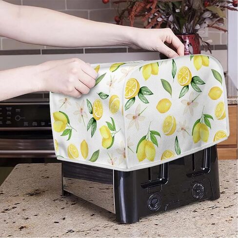 Cow Flower Printed Toaster Cover 2 Slice Home Appliance Decoration, Floral Small Oven Bread Maker Dust Cover Universal Fit for Most Standard Toaster, Quilted Bakeware Protector in Saudi Arabia