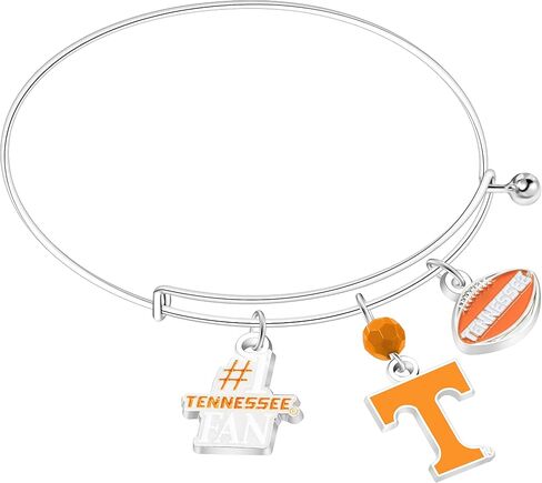 Match-Up Promotions NCAA Tennessee Volunteers Three Charm Logo Bangle Bracelet in Saudi Arabia