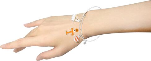 Match-Up Promotions NCAA Tennessee Volunteers Three Charm Logo Bangle Bracelet in Saudi Arabia