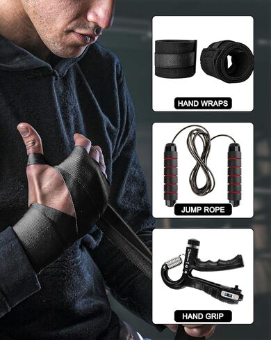 Punching Bag for Adults, 4FT PU Heavy Boxing Bag Set, Punching Bags with 12OZ Punching Gloves for Home Gym MMA Karate Kickboxing Muay Thai Training - Unfilled in Kuwait