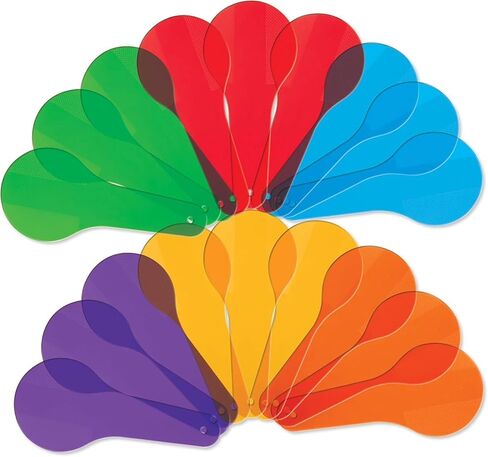 12Pcs Color Paddles, Transparent Color Paddles, Color Learning, Optics Color Filter Plate Montessori Educational Science Educational Painting Color Drawing Cognition Science in Saudi Arabia
