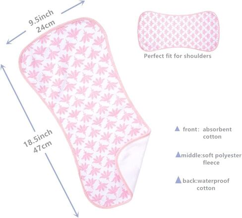 5 Pack Waterproof Baby Burp Cloths Extra Absorbent and Soft in Kuwait