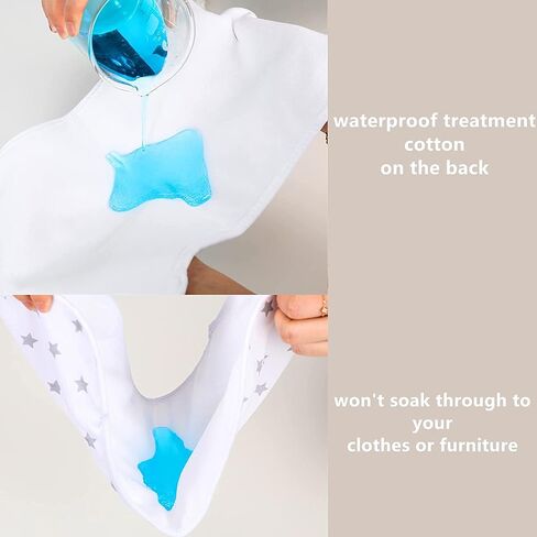 5 Pack Waterproof Baby Burp Cloths Extra Absorbent and Soft in Kuwait