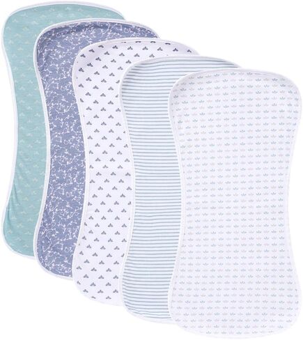 5 Pack Waterproof Baby Burp Cloths Extra Absorbent and Soft in Kuwait