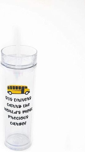 هدية سائق الحافلة المدرسية، كوب سائق الحافلة مع القش، هدايا تقدير بالجملة، هدية العودة إلى المدرسة، سائقو الحافلات يحملون البضائع الثمينة in Kuwait