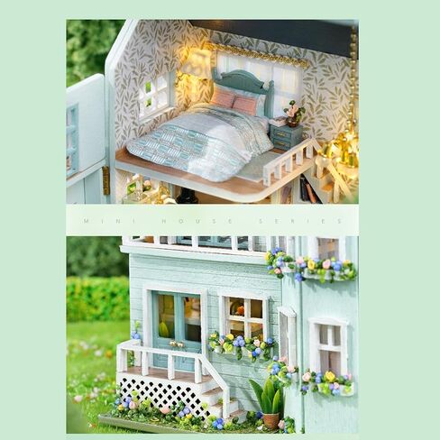 طقم منزل مصغر من Flever يمكنك صنعه بنفسك، غرفة إبداعية مع أثاث لهدية عيد الحب الرومانسية (منزل دافئ) in Kuwait