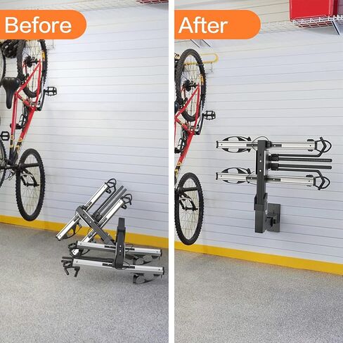حامل جداري من WALMANN، حامل دراجة مثبت على حامل البضائع ومنظم جدار جراج حامل البضائع، تخزين جهاز استقبال وصلة المقطورة، يحمل ما يصل إلى 200 رطل (2 بوصة) in Kuwait