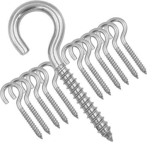 ZUSFUL 3.2 Inches 304 Stainless Steel Screw Eyes 6 Pack,Heavy Duty Screw in Hooks for Hammock Stand, Indoor Ceiling&Outdoor in Saudi Arabia