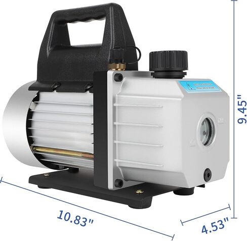 4 CFM 1/3HP Rotary Vane Deep Vacuum Pump 5PA AC Air Tool 110V 60Hz Refrigerant Repair Wine Degassing or Epoxy Manifold Gauge Milk and Medical Processing… in Saudi Arabia