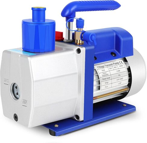 4 CFM 1/3HP Rotary Vane Deep Vacuum Pump 5PA AC Air Tool 110V 60Hz Refrigerant Repair Wine Degassing or Epoxy Manifold Gauge Milk and Medical Processing… in Saudi Arabia