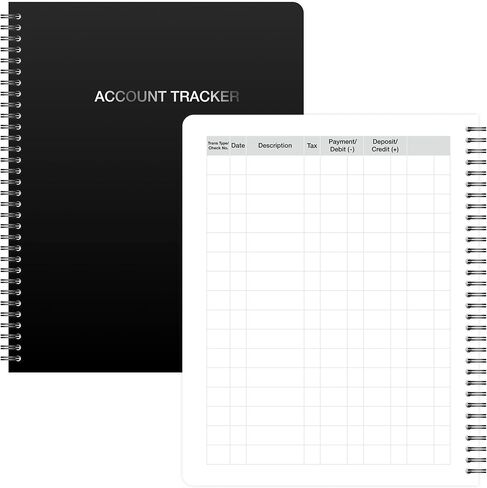 دفتر تعقب الحساب، دفاتر دفتر حسابات النفقات المكونة من قطعتين، مجلة الدخل والمصروفات للشركات الصغيرة، مسك الدفاتر، 100 صفحة، 8.5 × 11 بوصة in Kuwait