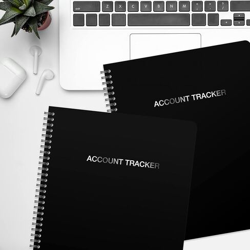 دفتر تعقب الحساب، دفاتر دفتر حسابات النفقات المكونة من قطعتين، مجلة الدخل والمصروفات للشركات الصغيرة، مسك الدفاتر، 100 صفحة، 8.5 × 11 بوصة in Kuwait