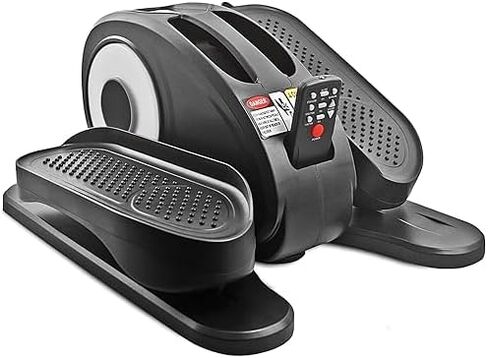 ESL Under Desk Elliptical - Portable Leg Exerciser for Seniors, Compact Seated Elliptical with Remote Control, LCD Display Electric Elliptical Trainers for Home Good Gift in Saudi Arabia