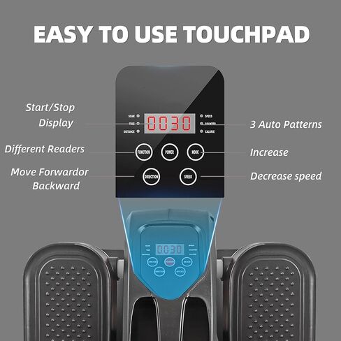ESL Under Desk Elliptical - Portable Leg Exerciser for Seniors, Compact Seated Elliptical with Remote Control, LCD Display Electric Elliptical Trainers for Home Good Gift in Saudi Arabia