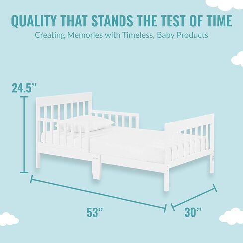 Finn Toddler Bed in Vintage White Oak, Greenguard Gold and JPMA Certified, Non-Toxic Finish, Made of Sustainable New Zealand Pinewood, Wooden Nursery Furniture in Saudi Arabia