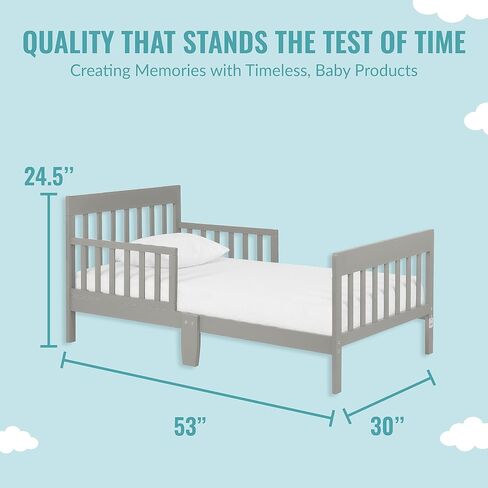 Finn Toddler Bed in Vintage White Oak, Greenguard Gold and JPMA Certified, Non-Toxic Finish, Made of Sustainable New Zealand Pinewood, Wooden Nursery Furniture in Saudi Arabia